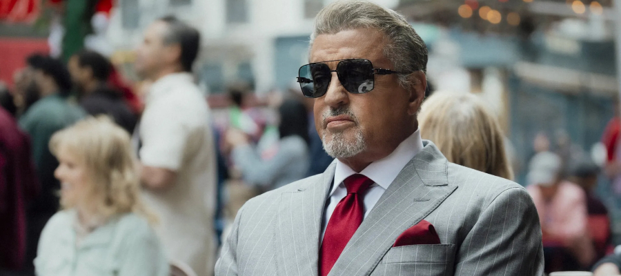 Sylvester Stallone as Dwight "The General" Manfredi in Tulsa King season 3.