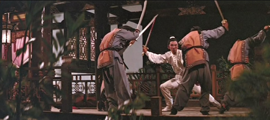 An action scene from The Trail of the Broken Blade (1967) included in the Furious Swords and Fantastic Warriors boxset from Eureka