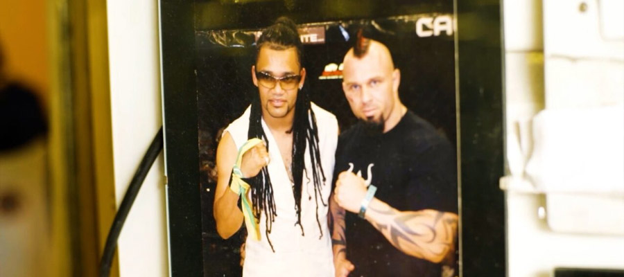 Jeremy Bailey poses in an MMA photo as seen in the documentary Bad Boy