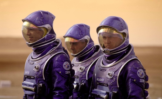 The crew land on the surface of Mars in The Red Planet.