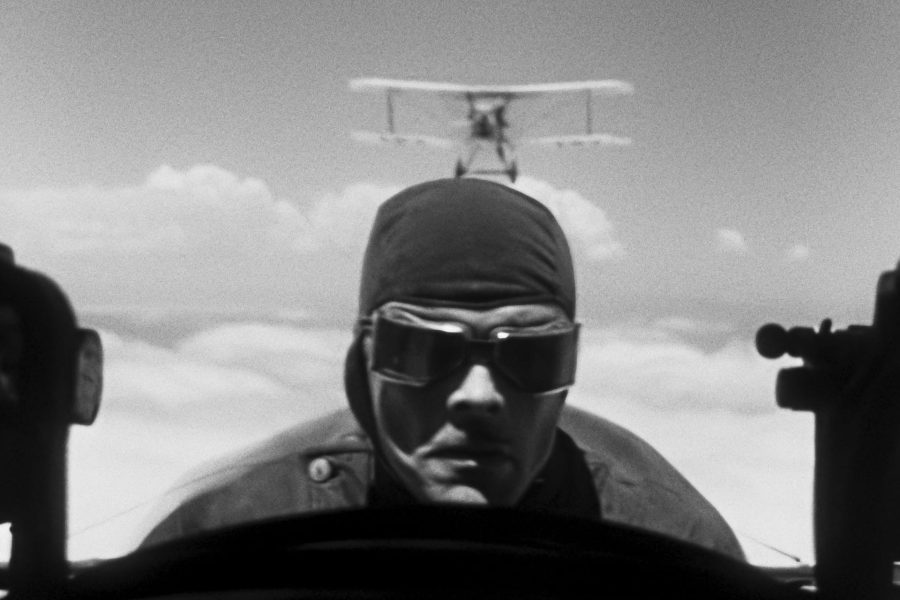 A riveting scene from the dogfights of Howard Hughes' Hell's Angels